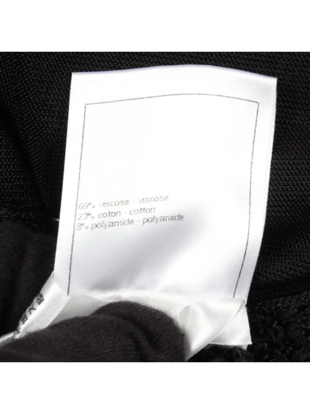 Chanel Pants CC Logo Button Knit Rayon Cotton